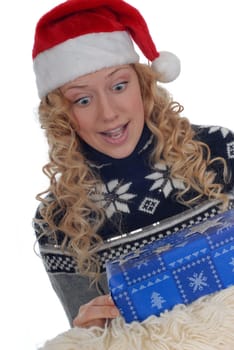 Young woman with gift