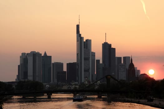 Frankfurt at sunset