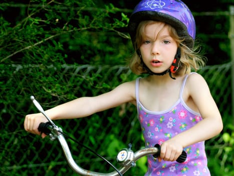 Girl with bike
