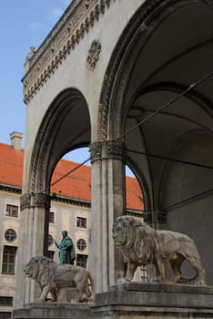Feldherrnhalle at Odeonsplatz in Munich