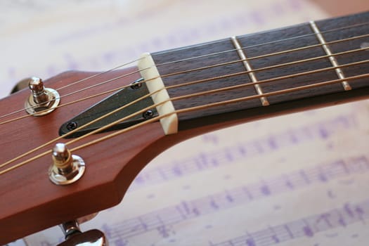Guitar and sheet music