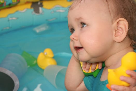 In the paddling pool
