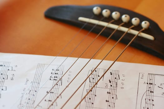 Guitar and sheet music