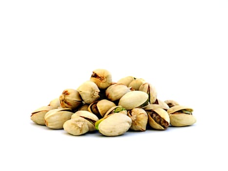 Heaps of pistachios