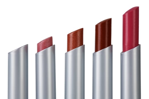 Lipsticks in a row