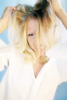 Screaming woman