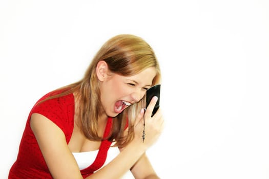 Screaming woman