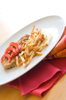 Schnitzel with French fries