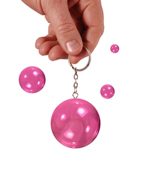 Soap bubble as a key ring