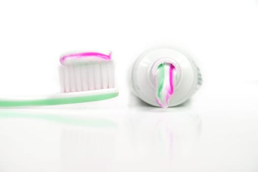 Toothbrush and toothpaste