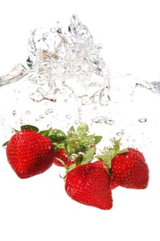 Strawberry in the water