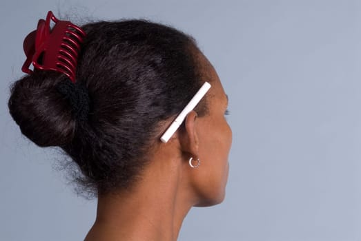 Behind the ear