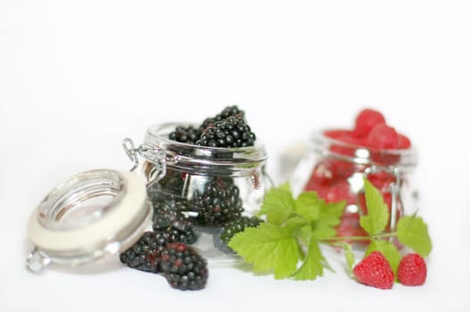 Berries in a jar