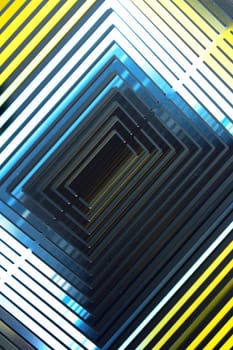 Geometric blue-yellow