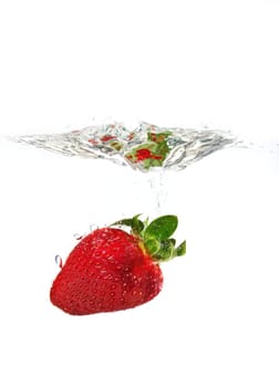 Strawberry in the water