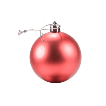 Red Christmas tree bauble cropped