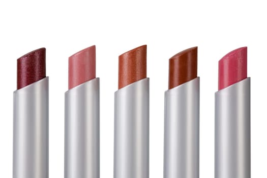 Lipsticks in a row