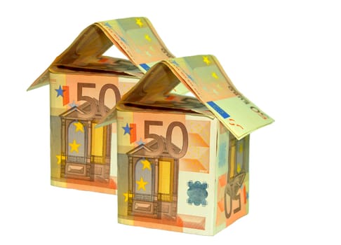This is the beginning of a long series of house pictures! At first with banknotes,pape and then with natural wood :-)