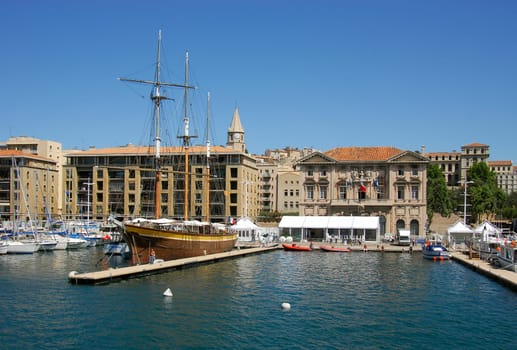 Three-master in Marseille