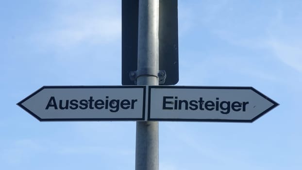 This sign can be seen on the pier for a small passenger ferry