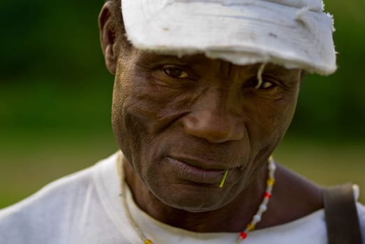 Mahmad is from the north of Cameroon,he is the caretaker of my wife's family home in the village of Ngobelen. Mahmad is usually in a good mood,as old as he is by African standards,he still has numerous "women's adventures"". Wahlsche"