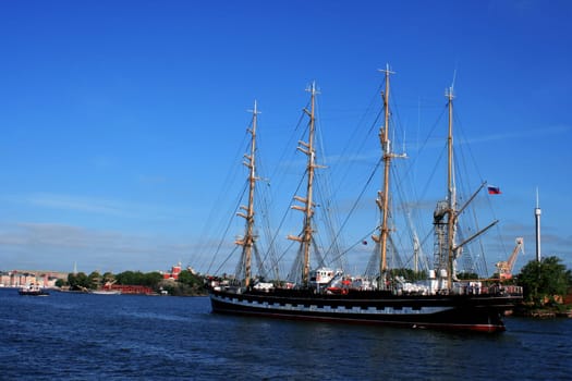 Four-masted steel barque