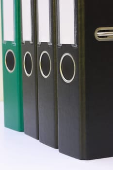 Row of folders
