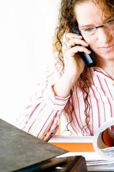 Woman talking on the phone