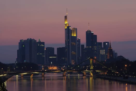 Frankfurt in the evening