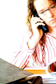 Woman talking on the phone