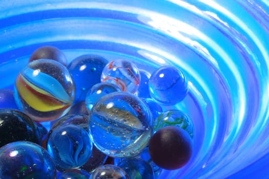 blue glass ball wave