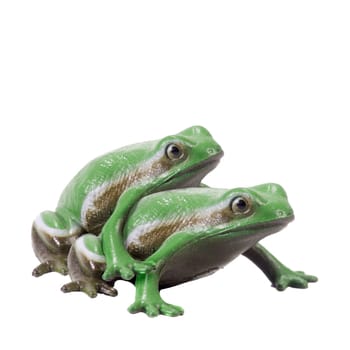 Copulating plastic frogs