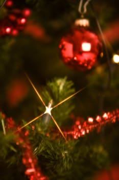 Candle in Christmas tree