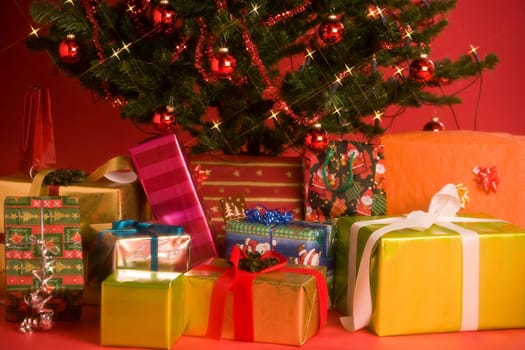 Gifts under the Christmas tree