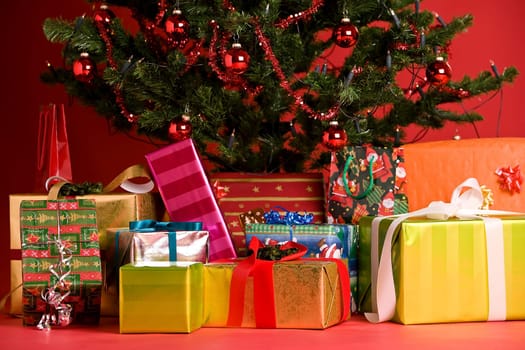 Gifts under the Christmas tree