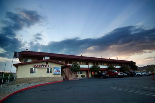 Motel at dusk