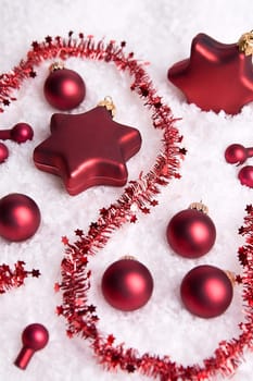 Christmas decoration in the snow