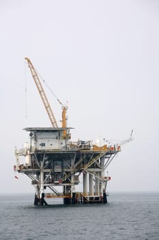 Oil rig off the coast of California