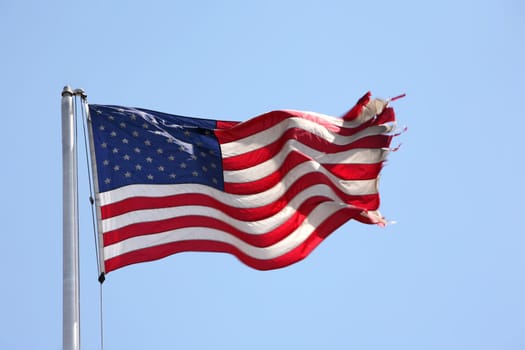 US-Flagge im Wind