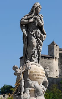 Salzburg statue of the Virgin Mary