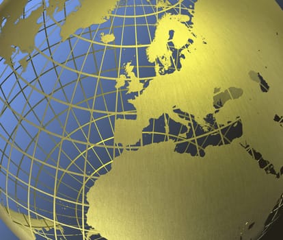 Europe on Globe