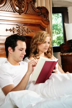 Working and reading in bed
