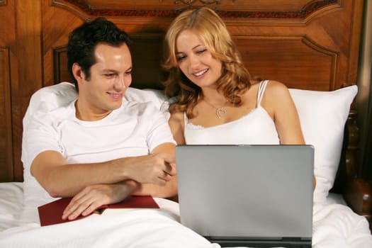 Working and reading in bed