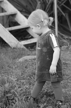 Child in garden