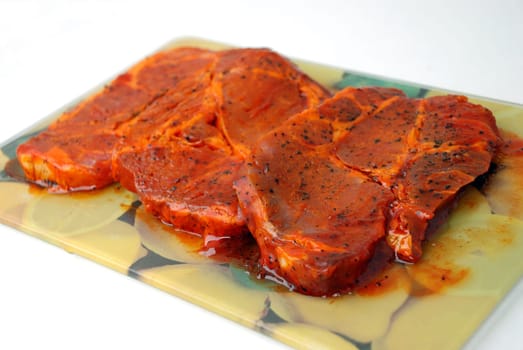marinated neck steak
