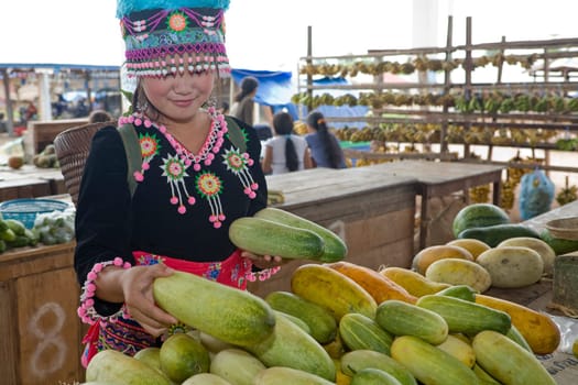 Hmong woman in Laos