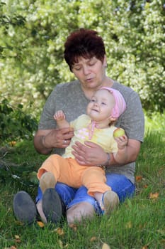 Grandma with grandson