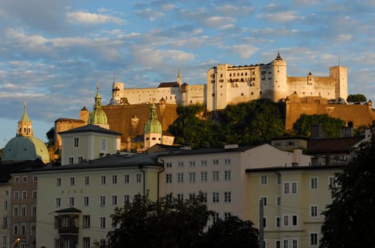 Salzburg at dusk