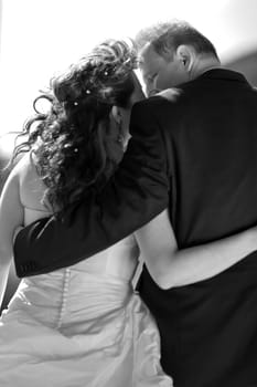 Newlyweds from behind