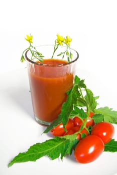 Tomato juice in a glass